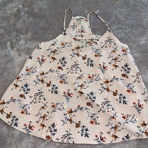 Taupe Floral Tank Top